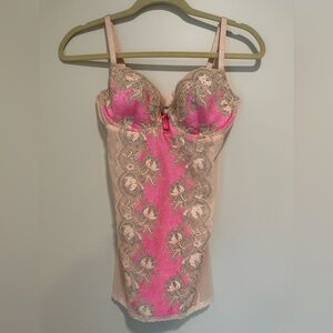 Victoria’s Secret Crystal Pink Lace and Diamond Sheer Slip Lingerie